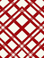 Red Lattice Intersecting Lines Rug