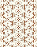 Earthy Tan Geometric Tribal Sun Rug