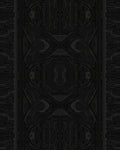 Dark Gray Geometric Circuit Board Rug