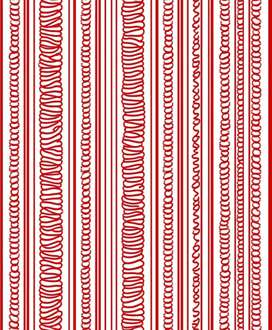 Crimson Vertical Ribbed String Rug