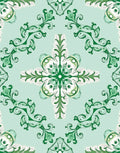 Emerald Green Scrollwork Medallion Rug