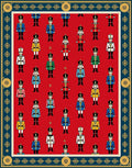 Red Guard Soldiers Repeating Pattern Rug