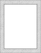 Modern Black White Striped Border Rug