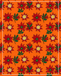 Vibrant Red Poinsettia Garden Rug