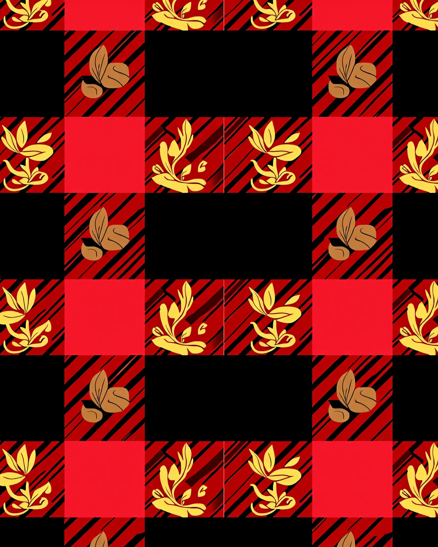 Red Buffalo Plaid Nut Sprig Rug