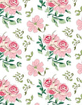 Pink Rose Bouquet Botanical Repeat Rug