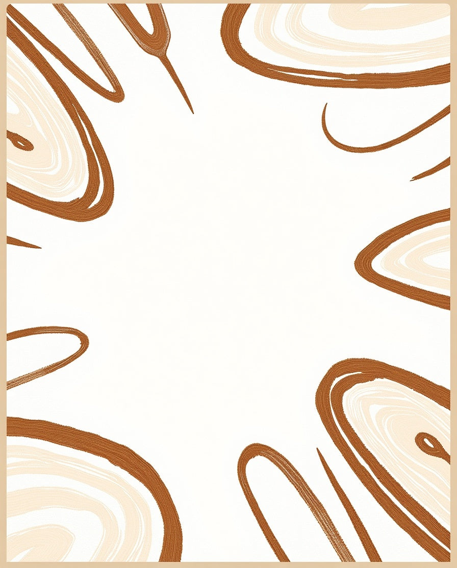 Terracotta Swirls Organic Abstract Rug