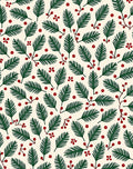Evergreen Sprigs Red Berry Whimsy Rug