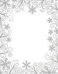 Winter Swirl Snowflake Garland Rug