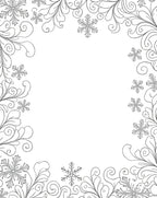 Winter Swirl Snowflake Garland Rug