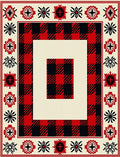 Buffalo Check Floral Border Rug