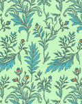 Aqua Blue Orange Blossom Floral Rug