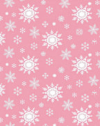 Pink and White Snowflake Cluster Rug