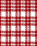 Classic Red Houndstooth Checkered Rug
