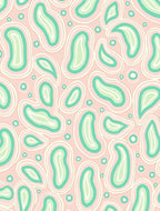 Pastel Organic Blob Swirl Rug