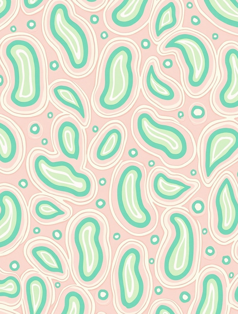 Pastel Organic Blob Swirl Rug