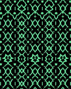 Mint Green Art Deco Lattice Rug