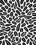 Black Organic Seed Pod Cluster Rug