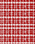 Classic Red Houndstooth Checkered Rug