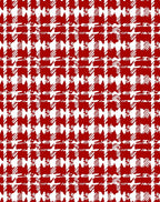 Classic Red Houndstooth Checkered Rug