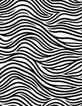 Black White Wavy Stripe Rug