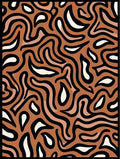 Brown Wavy Abstract Organic Flow Rug