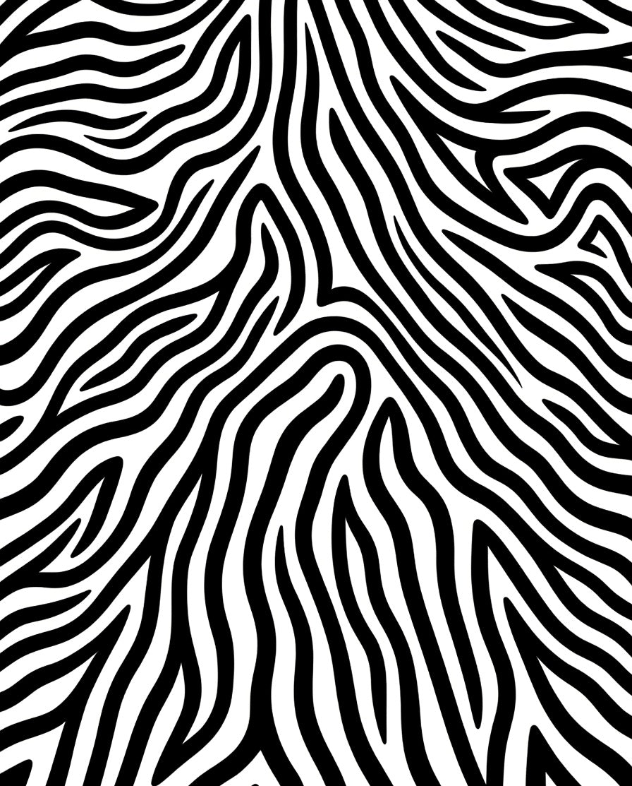 Sleek Monochrome Wavy Lines Rug