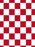 Classic Red White Checkerboard Rug