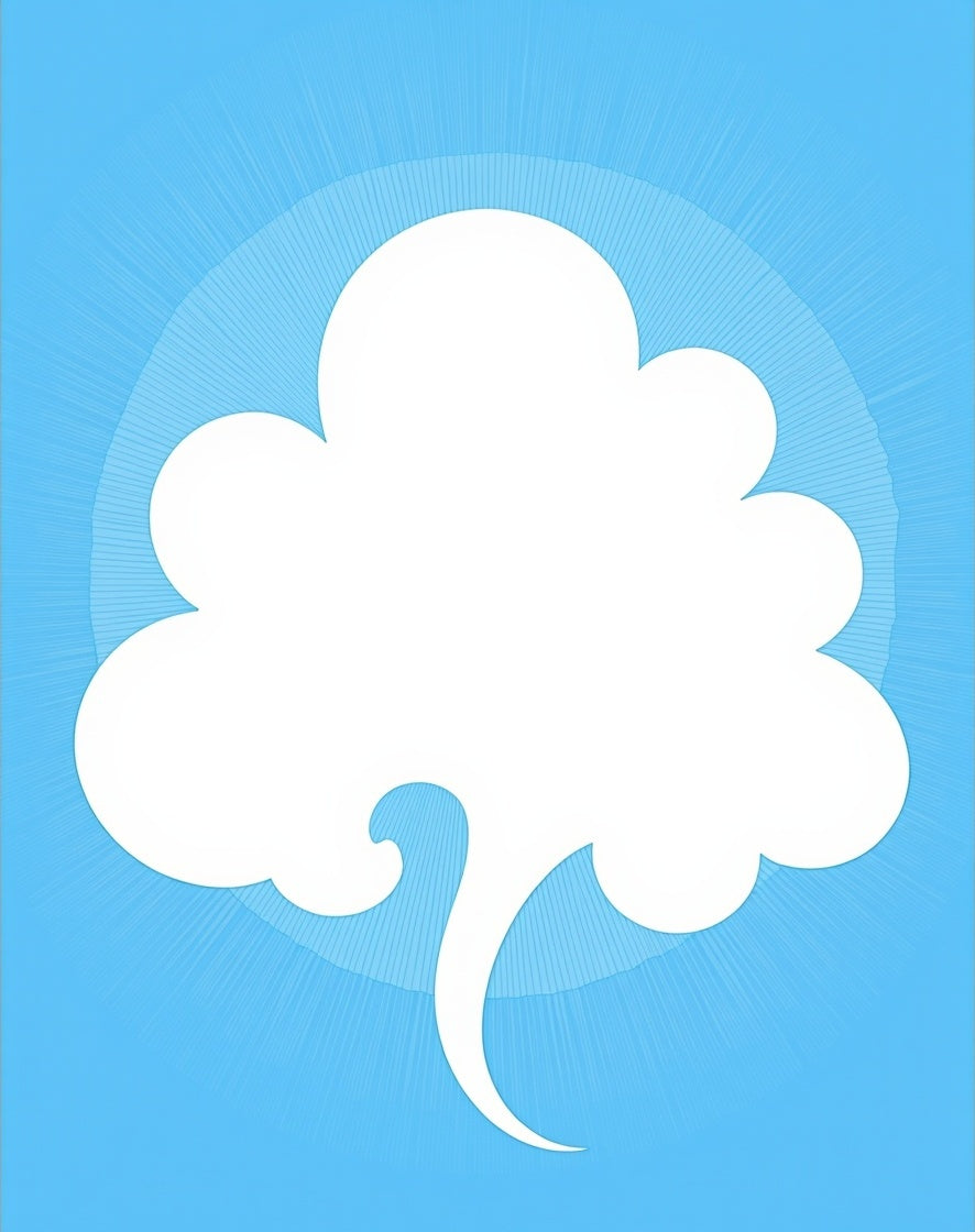 White Cloud Blue Sky Bursting Radiance Rug
