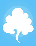 White Cloud Blue Sky Bursting Radiance Rug
