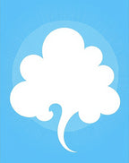 White Cloud Blue Sky Bursting Radiance Rug