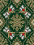 Emerald Garden Floral Medallion Rug