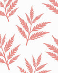 Coral Fern Frond Repeating Pattern Rug