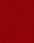 Crimson Swirl Abstract Terrain Rug