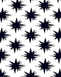 Spiky Starburst Shadowed Black White Rug