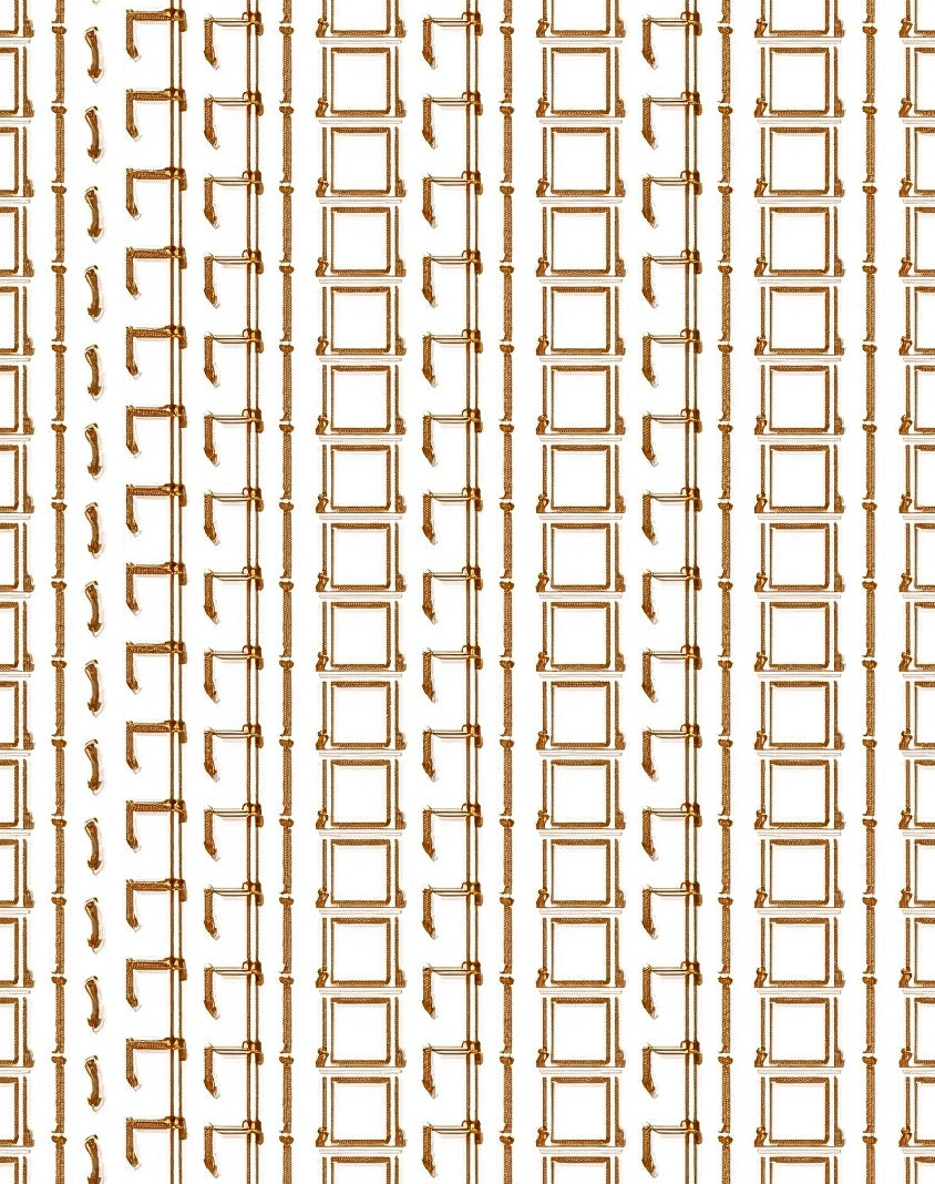 Golden Classical Frame Arrangement Rug