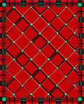 Red Tartan Diamond Lattice Rug