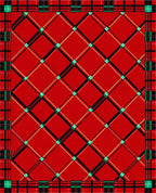 Red Tartan Diamond Lattice Rug