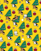 Whimsical Kitten Christmas Tree Ensemble Rug