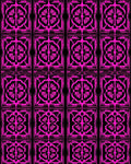 Hot Pink Floral Quatrefoil Blocks Rug