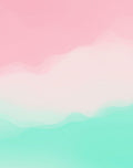 Soft Pink and Teal Wave Rug