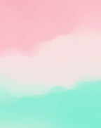 Soft Pink and Teal Wave Rug