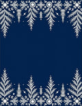 White Pine Needle Snowflake Border Rug