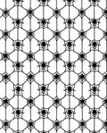 Monochrome Black Spiderweb Hexagon Loom Rug