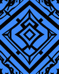 Bold Blue Echoing Diamond Rug