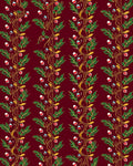 Crimson Berry Vine Garland Rug