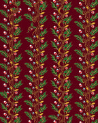 Crimson Berry Vine Garland Rug