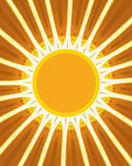 Golden Sunburst Ray Arrangement Rug