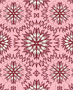 Crimson Floral Medallion Pink Background Rug