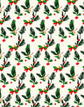 Festive Pine Holly Berry Bow Rug